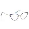 Cat Eye Reading Glasses For Women Metal Frame Blue Light Blocking Computer Readers (blue, 4.25, multiplier_x) view 4