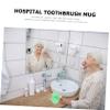 Water Organizer Nursery Drinking Tooth Cups with Brushing Basin Wash Cleaning Washing Handle Storage Elderly Light Bathing Bedridden Toothbrush Bathroom Vanity view 2
