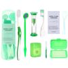 Braces Cleaning Kit for Teeth, Portable Orthodontic Toothbrush Kit Oral Care Dental Travel Kit - Interdental Brush Dental Wax Dental Floss Toothbrush Box (Green B) view 1