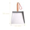 VOSAREA Mini Dustpan Stainless Steel Small Dustpan Portable Short Handle Compact Dust Pan for Workshop Table Desk Key Board view 2
