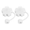2Pcs Silicone Straw Covers Cap Reusable Drinking Straw Tips Lids Cute Topper for Reusable view 1