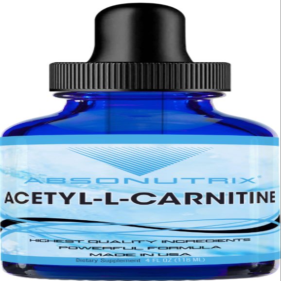Absonutrix Acetyl L-Carnitine, 593mg per Serving, 200 Potent Servings, Quick Absorption Liquid Drops, Gluten-Free, Third-Party Tested, GMP-Certified, Non-GMO, Made in USA