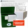 CarrySafe TSA-Approved Travel Urn Kit Guaranteed Fly-Safe Temporary Cremation Urn for Human Ashes Personalized, Airline Friendly, 200 Cu in, Green Plastic with Travel Box view 2