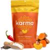 Golden Turmeric Wrapped Whole Cashews by Karma Nuts, Air Roasted with Natural Skins, 2X more Fiber, Whole 30, Peanut-Free Facility, Kosher, Everyday Nut Snack, 7oz Resealable Bag view 1