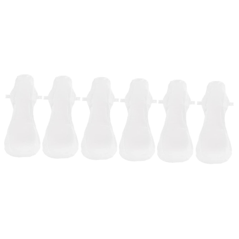 Healifty 6pcs Sanitary Napkins Reusable Menstrual Pads Washable Liners for Travel Postpartum Long Pads