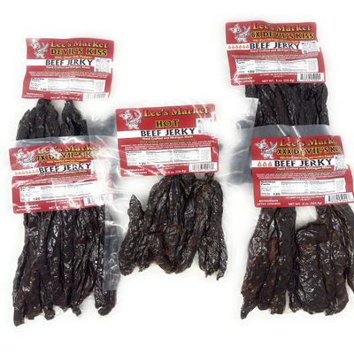 Lee's Market Drop It Like It's Hot Bundle Beef Jerky - Soft & Tender - Healthy Low Carb, Gluten-Free Snack - Paleo & Keto-Friendly - Michigan Made Handcrafted Jerky - Specialty Gourmet Meat Snacks