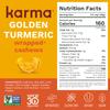 Golden Turmeric Wrapped Whole Cashews by Karma Nuts, Air Roasted with Natural Skins, 2X more Fiber, Whole 30, Peanut-Free Facility, Kosher, Everyday Nut Snack, 7oz Resealable Bag - 6 pack view 2