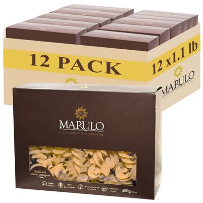 Marulo, Fusilloni Pasta Bronze Die Cut Artisan, Italian Pasta,100% Durum Semolina, Imported Italian Artisan Pasta (Fusilloni, 1.1 Pound (Pack of 12)