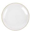 EcoQuality 9" inch Round Hammered Clear Plastic Dinner Plates with Gold Rim - China Like Party Plates, Heavy Duty Large Disposable Charger Salad Plate Weddings, Serveware, Tableware (60 PACK) view 1
