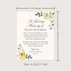 Hello Love Goods Yellow and White Floral Funeral Thank You Cards, Personalized 4.25x5.5 Flat Sympathy Acknowledgements, In Loving Memory Bereavement Note Cards with Envelopes view 2