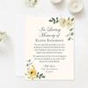 Hello Love Goods Yellow and White Floral Funeral Thank You Cards, Personalized 4.25x5.5 Flat Sympathy Acknowledgements, In Loving Memory Bereavement Note Cards with Envelopes view 4
