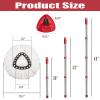 O-Cedar Spin Mop Replacement Head Set with Base and 30" to 58" Handle, Combo Set Includes 4 Pack Mop Refills view 3