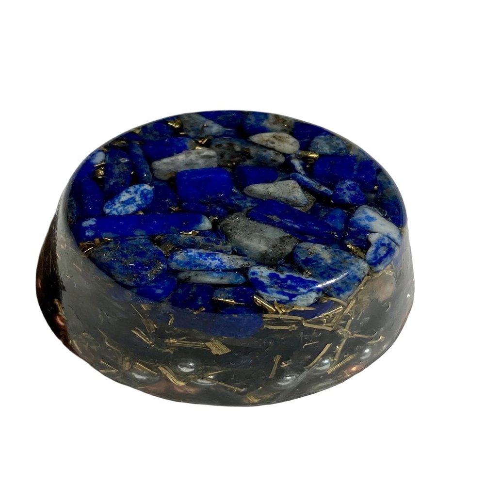 Lapis Lazuli Single Crystal Small Tower Buster Orgone Generator Energy Accumulator Perfect Gifting Tool! Made Using Advance Harmonics Orgonite Many Beautiful Ingredients! schm(Lapis Lazuli tum)