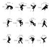 12-piece set Hip-hop dance Cupcake Toppers Black Glitter Breaking Dancer Cupcake Picks Hip HOP Hooray Cupcake Toppers for Hip Hop Dancing Theme Party Decor Supplies view 2