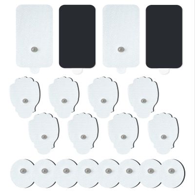 20 Pack TENS Unit Electrodes Pads, Reusable Self-Adhesive Latex-Free Non-Irritating Replacement Patches for TENS Massager with Standard 3.5mm Snap-on Connector, Compatible with Belifu, Brilnurse TENS