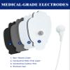 20 Pack TENS Unit Electrodes Pads, Reusable Self-Adhesive Latex-Free Non-Irritating Replacement Patches for TENS Massager with Standard 3.5mm Snap-on Connector, Compatible with Belifu, Brilnurse TENS view 2
