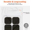 24 Pack 2" x 2" TENS Unit Replacement Pads Reuse More Than 45 Times, Upgraded Self-Adhesive Pads Compatible with AUVON, TENS 7000, Black view 2