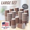 JOYCODE [12OZ 400(120)(150)(920) SETS Brown Disposable Premium Insulated Paper Ripple Hot Coffee Paper Cups(Only Cups) (400) view 2