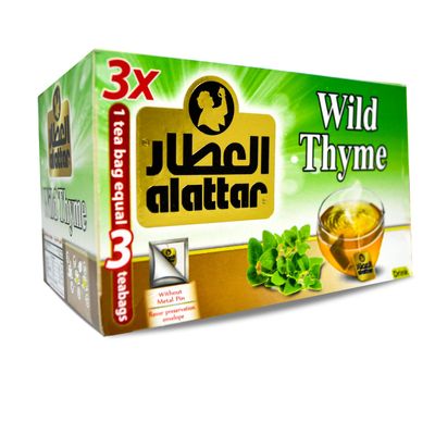 (20 Bags) AlAttar Wild Thyme Zaetar Tea Zaatar Dried Premium Egyptian Herbal Herb Herbs Natural Oriental Arabic Strong Flavor Caffeine Free Non Gmo Halal Kosher     