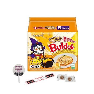 COKOYAM Samyang Quattro Cheese Hot Chicken Flavored BULDAK Ramen 5 Count 145 grams