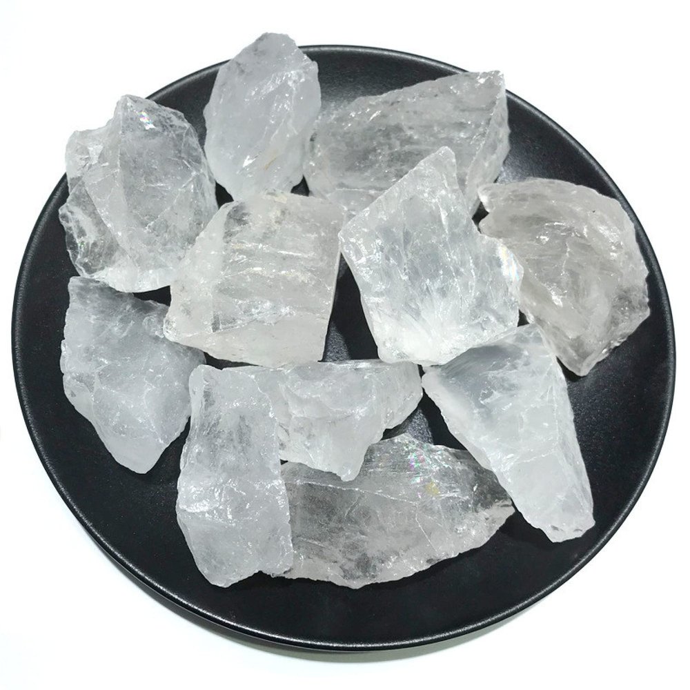 100g Natural Mineral White Quartz Crystal Stone Rock Chips Specimen Collection Natural Crystal Fish Tank Stone