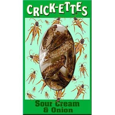 BicBugs CRICKETS CRICK-ETTES sour cream and onion flavor! edible insects bred for human consumption