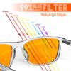 Bloomoak-99% Blue Light Blocking Glasses - Gaming Glasses - Anti Glare - Anti Fatigue -Suitable for Screens, Games, TVs view 4