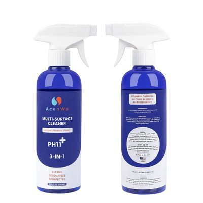 AcenWa Natural Multi-Surface Cleaner is an unscented spray that degreases, deodorizes, work on air fryer, dishe, microwave, stove, table, fridge, bathtub, toilet, remove blood stains from clothes.