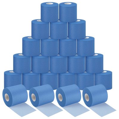 24 Pieces Foam Underwrap Tape Sports Prewrap Athletic Tape Foam Pre Wrap for Ankles Wrists Hands and Knees(Blue)