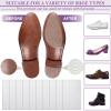 10 Pcs Non Slip Sole Protector Pads Anti Skid Treads 3.1 x 5.1 Inches Adhesive Grip Pads Rubber for Bottom of Men Women Shoes Heels or Boots Replacement (Clear, Wave) view 3