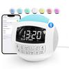 42 Sound White Noise Machine for Kids Adult Baby Sleeping + Bluetooth + Nightlight, Lullaby/Nature Soothing Sounds, 2 Alarm Clock for Bedroom Home, Adjustable Volume, 15-480 Timer, USB & AC Powered view 1