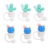 6 Pcs Straw Covers Silicone Straw Caps Lids for Home Office view 1