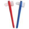Beavorty Denture Toothbrush 2-Pack Dual Head Oral Cleaning Brush for False Teeth and Dentures Compact Ergonomic Handle for Hard-to-Reach Areas view 1
