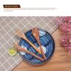 Wooden Spoon Fork Knife Cutlery Set, 6Pcs Reusable Wooden Spoons and Forks Natural Wooden Utensils for Eating Wooden Dinner Utensil Set view 2