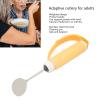 Easy Grip Eating Aids Spoon, Disabled Patient Spoon Easy Grip Safe Stainless Steel Eating Aids Spoon Tableware Adaptive Utensils for Adults Elderly Tremor view 2
