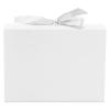 Gift Box with Bow, Foldable Pure Color Reusable Gift Wrap Boxes with Ribbon, Sweet Treat Boxes and Favor Boxes Easy Assembly for Parties, Birthdays (White) view 1
