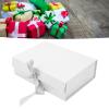 Gift Box with Bow, Foldable Pure Color Reusable Gift Wrap Boxes with Ribbon, Sweet Treat Boxes and Favor Boxes Easy Assembly for Parties, Birthdays (White) view 2