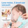Ear Wax Vacuum,Ear Vacuum Suction,5 Levels,LED, Sucker Soft, Reusable Ear Wax Removal Kit,USB Charging, for Kids & Adult,Swimmers view 3