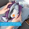Tandem Diabetes Supply Case with insulated pocket. Organize your t:slim X2 insulin pump supplies. Fits: infusion site, dexcom inserter, glucose meter, lancet, test strips, insulin and more. (Purple) view 2