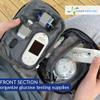 Tandem Diabetes Supply Case with insulated pocket. Organize your t:slim X2 insulin pump supplies. Fits: infusion site, dexcom inserter, glucose meter, lancet, test strips, insulin and more. (Maddox) view 2
