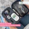 Tandem Diabetes Supply Case with insulated pocket. Organize your t:slim X2 insulin pump supplies. Fits: infusion site, dexcom inserter, glucose meter, lancet, test strips, insulin and more. (Hannah) view 3