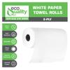 EcoQuality 2-Ply White Kitchen Perforated Paper Towel Rolls - Easy Tear, Strong, Individually Wrapped USA MADE - Household Roll Towel Paper - Multi-Surface, Cleaning, Kitchen, Bathroom, Office (6) view 2