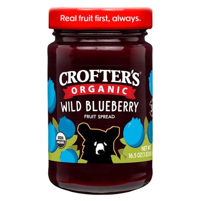 Crofters Fruit Spread Organic Premium Wild Blueberry, 16.5 oz
