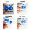 Contact Lens Case Kit, Cute Color Book Fox Contact Lens case with remover tool, Portable contact lens travel storage kit with mirror, container, tweezer, holder (Blue) view 3