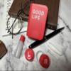 The Mujen Contact Lens Case Kit, Cute Color Book Fox Contact Lens case with remover tool, Portable contact lens travel storage kit with mirror, container, tweezer, holder (Red) view 2