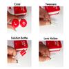 The Mujen Contact Lens Case Kit, Cute Color Book Fox Contact Lens case with remover tool, Portable contact lens travel storage kit with mirror, container, tweezer, holder (Red) view 3