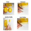 The Mujen Contact Lens Case Kit, Cute Color Book Fox Contact Lens case with remover tool, Portable contact lens travel storage kit with mirror, container, tweezer, holder (Yellow) view 3