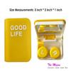 The Mujen Contact Lens Case Kit, Cute Color Book Fox Contact Lens case with remover tool, Portable contact lens travel storage kit with mirror, container, tweezer, holder (Yellow) view 4