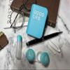 Contact Lens Case Kit, Cute Color Book Fox Contact Lens case with remover tool, Portable contact lens travel storage kit with mirror, container, tweezer, holder (Sky Blue) view 2