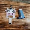 Bow Wow Pet Wear Cow inhaler Holder Key Chain view 2